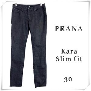 PRANA Kara the Slim fit Low Rise and Tapered leg Jean In Black Style W4KARA115